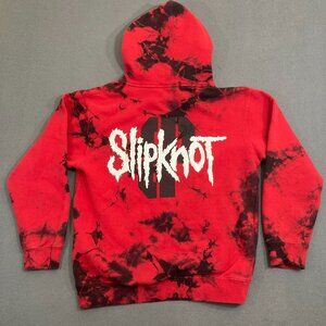 Brooklyn Projects Slipknot Tie Dye Hoodie Men's Small Red Pullover Made in USA